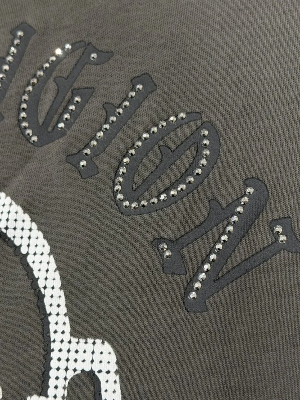 True Religion Studded Buddha Tee T-Shirt Men's XL Charcoal Gray Cotton NWT